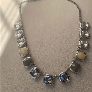 WHBM silver necklace with multicolored stones